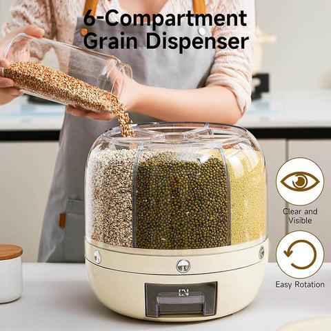 360° Rotatable 6-in-1 Grain Dispenser