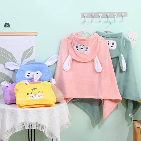 Hooded Cartoon Bath Towel for Kids