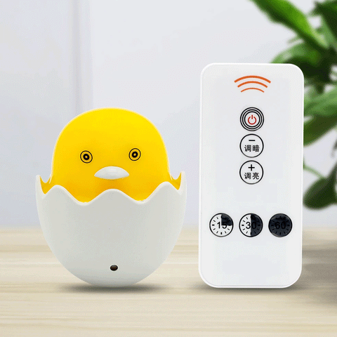 Cute Yellow Duck Led Night Light  Remote Control