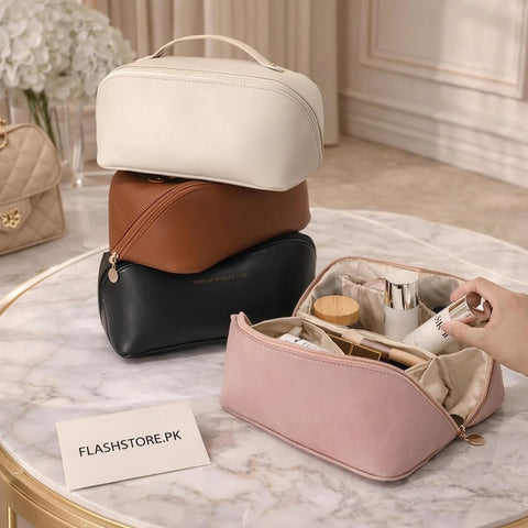 Leather Travel Cosmetic Storage Bag