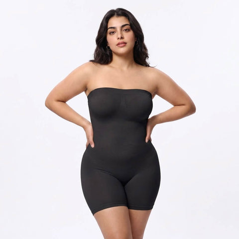 Full Body Strapless Tummy Control Shaper – Black