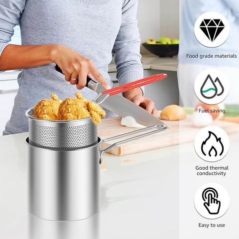 Deep Frying Pot Stainless Steel