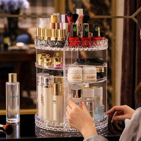 360 Rotating Cosmetic Makeup Organizer