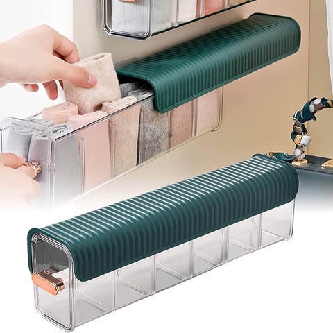 6 Grid Transparent Wall Closet Organizer