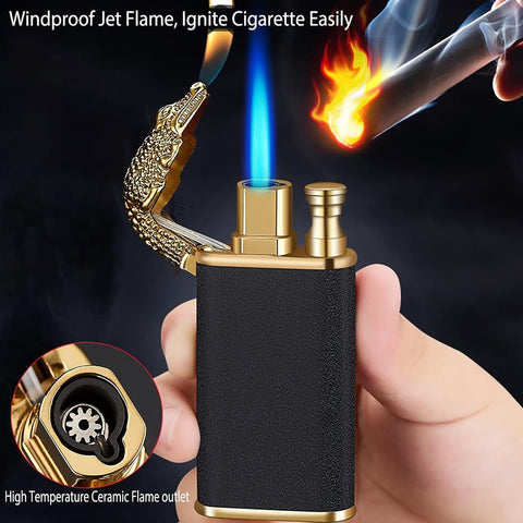 Eagle Head Double Flame Lighter Metal Torch Design