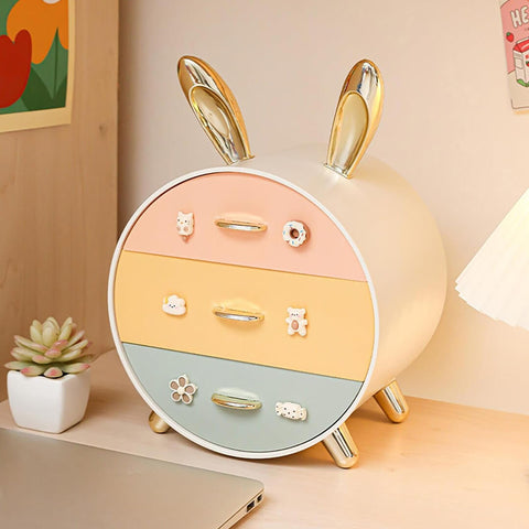 Luxury Rabbit Storage Box 3 Layer Drawer Organizer