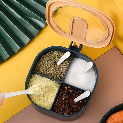 4 Partition Spices Storage Box
