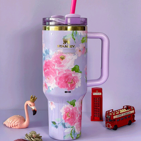 Stainless Steel Insulated Flower Tumbler with Lid