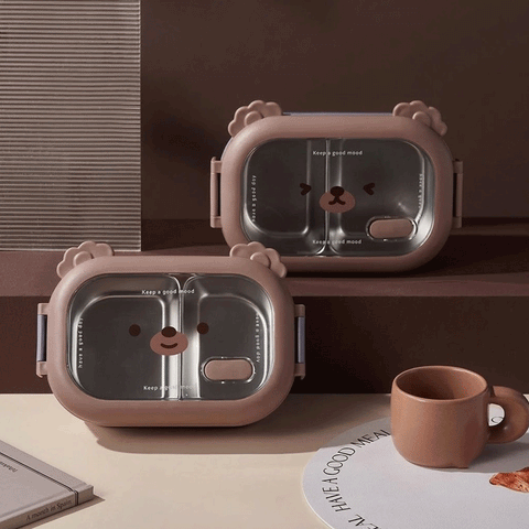 2 Compartment Stainless Steel Leakproof Bento Box