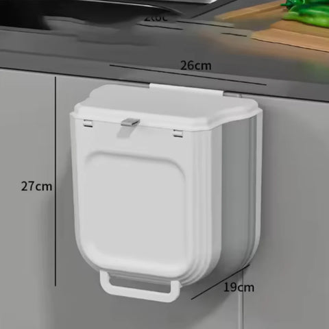 Smart Foldable Hanging Trash Bin | Compact Cabinet Kitchen Waste Organizer
