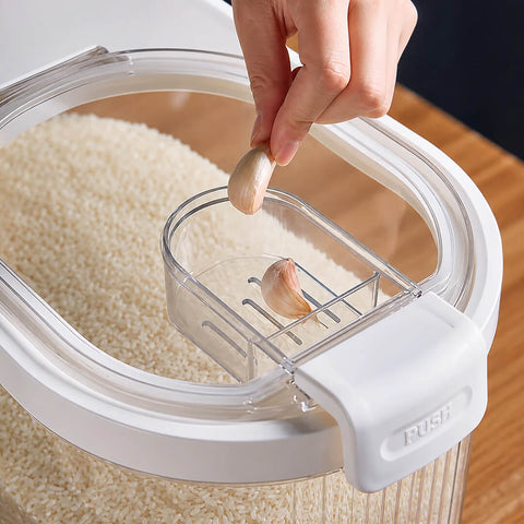 Smart Rice Storage Container with Measuring Cup