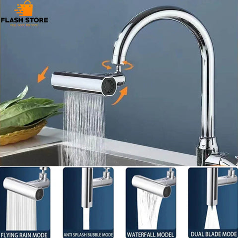 4 Modes Faucet Waterfall Outlet Splash