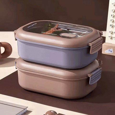 2 Compartment Stainless Steel Leakproof Bento Box