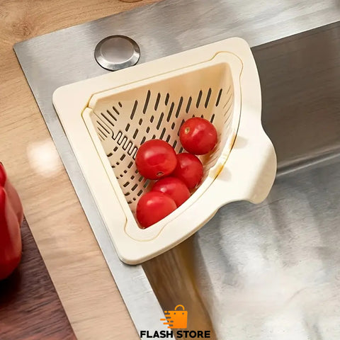 Premium Magnetic Corner Sink Drain Basket Kitchen Strainer