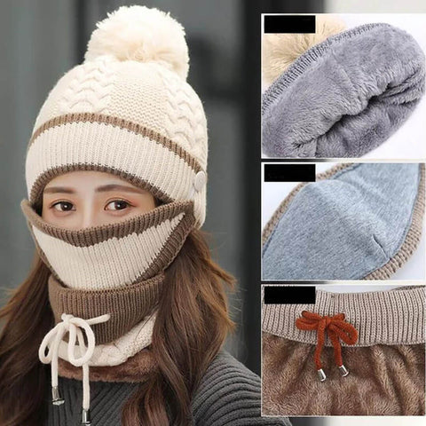 3-in-1 Women’s Winter Beanie Set