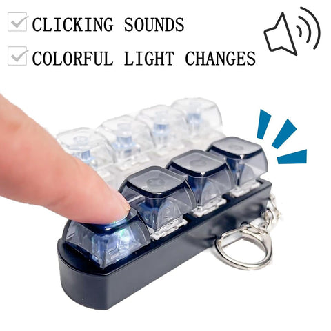 4 Key Mechanical Keyboard Switch Keychain Fidget Clicker