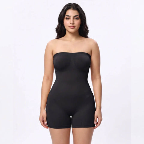 Full Body Strapless Tummy Control Shaper – Black