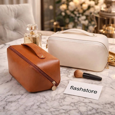 Leather Travel Cosmetic Storage Bag