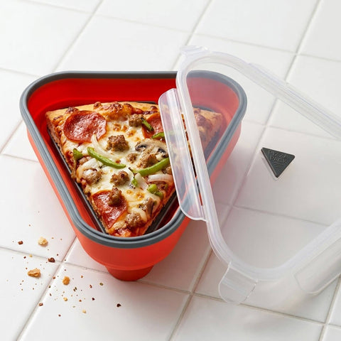 Collapsible Silicone Pizza Storage Container with 5 Trays