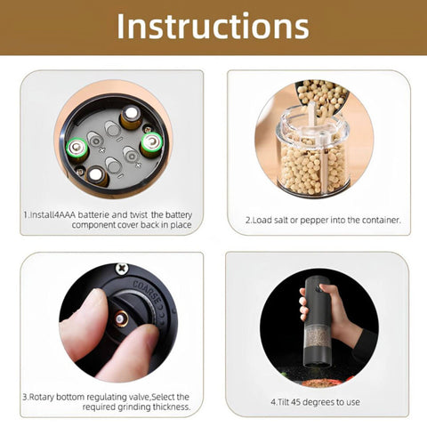 Cell Operated Salt & Pepper Grinder Electric Spice Mill