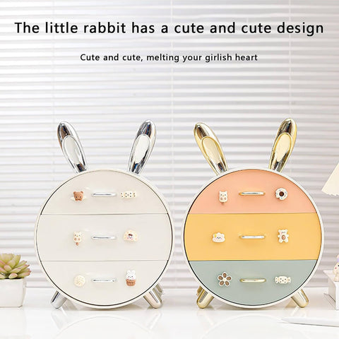 Luxury Rabbit Storage Box 3 Layer Drawer Organizer
