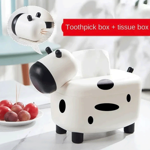 New Creative Desktop Tissue Box With Toothpick Holder