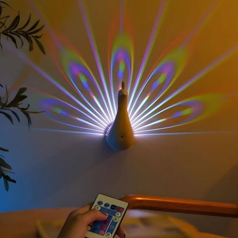 Rechargeable Peacock LED Night Light – Decorative Ambient Lamp