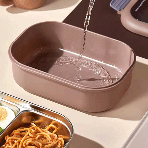 2 Compartment Stainless Steel Leakproof Bento Box