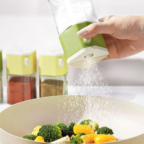Dual Purpose Salt & Pepper Spice Bottle Glass Seasoning Jar