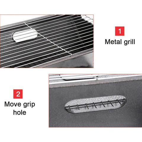 Portable X Shaped BBQ Grill