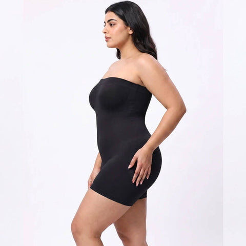 Full Body Strapless Tummy Control Shaper – Black
