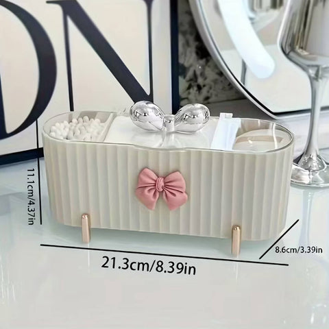 3 Grid Cosmetic Storage Box With Lid