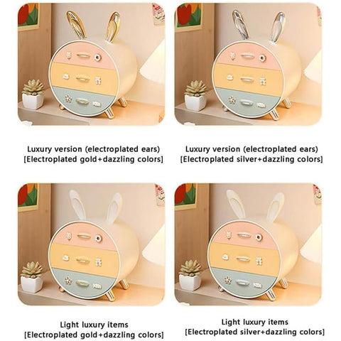 Luxury Rabbit Storage Box 3 Layer Drawer Organizer
