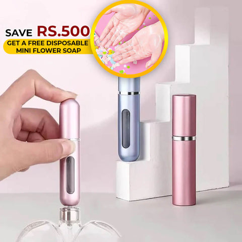 Refill Perfume Bottle With Free Mini Flower Soap