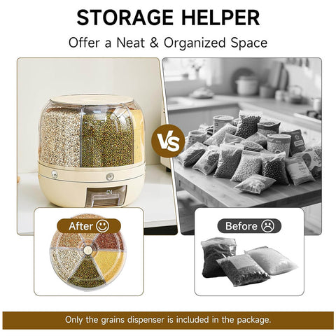 360° Rotatable 6-in-1 Grain Dispenser