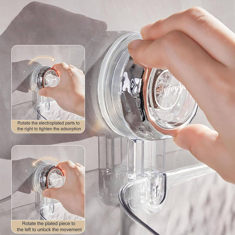 Acrylic Corner Suction Shelf No Drill Bathroom Storage Rack