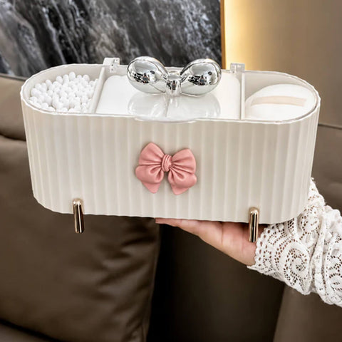 3 Grid Cosmetic Storage Box With Lid