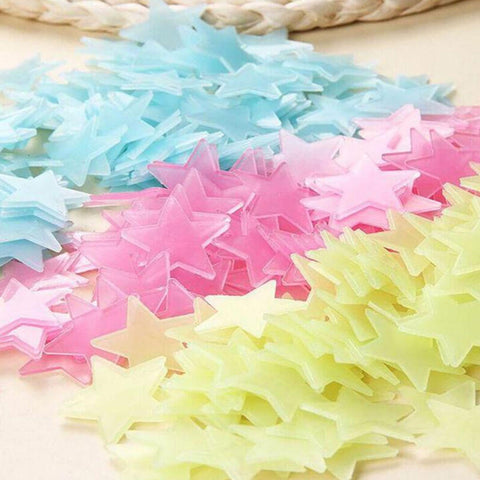 100 pcs Glow in The Dark Stars Wall Stickers for Ceiling or Wall