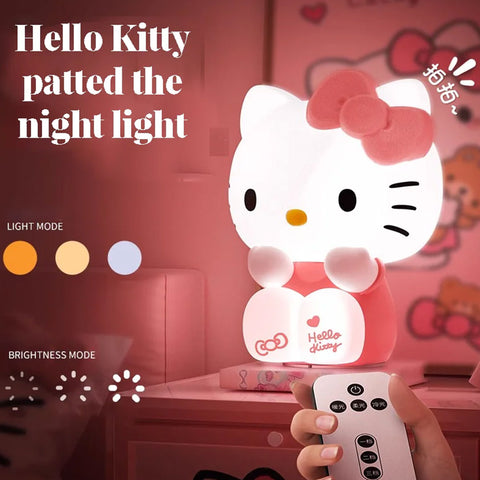Kawaii Kitty Style Silicone Night Light Soft Warm Glow Touch Control USB Rechargeable