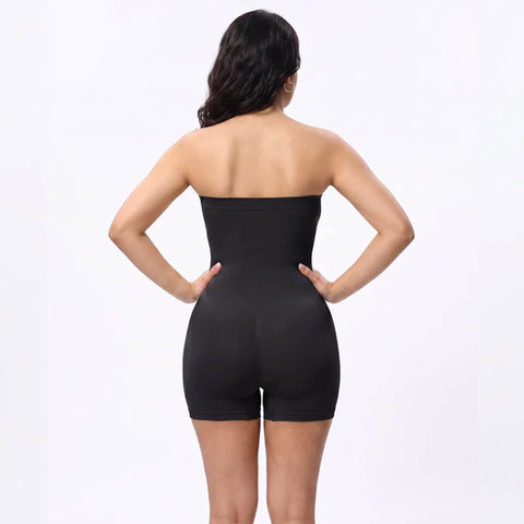 Full Body Strapless Tummy Control Shaper – Black