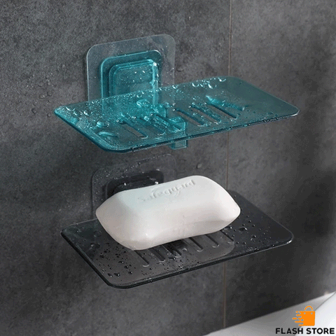 Creative Wall Mounted Crystal Soap Box (pack of 02