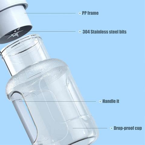 Portable Electric Rechargeable Cordless Barrel Juicer 1600ml