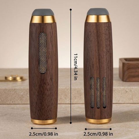 Luxury Wooden Portable Car Ashtray with Cigarette Holder