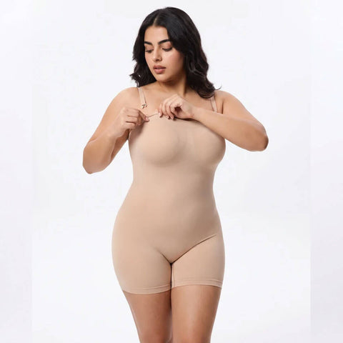 Full Body Strapless Tummy Control Shaper – Beige