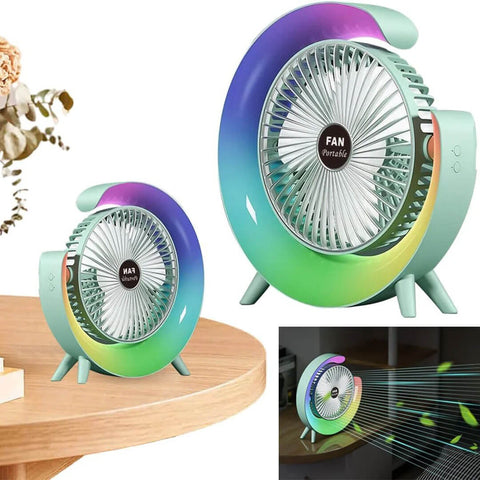 RGB USB Desk Fan with Light