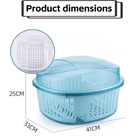 Lid Covered Kitchen Dish Rack