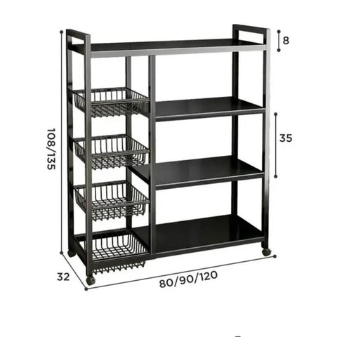 Kitchen Multifunctional Movable Storage Rack