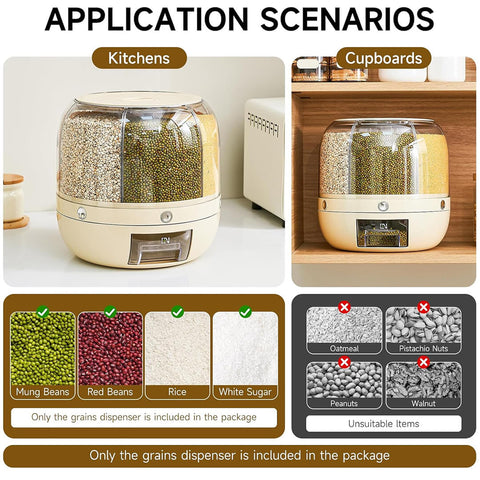 360° Rotatable 6-in-1 Grain Dispenser