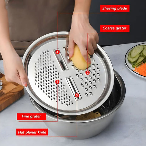 Colander with Grater Multi Function Kitchen Strainer