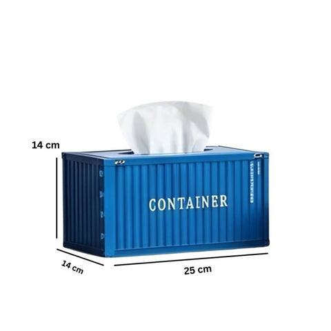 Cargo Container Design Tissue Box Organizer